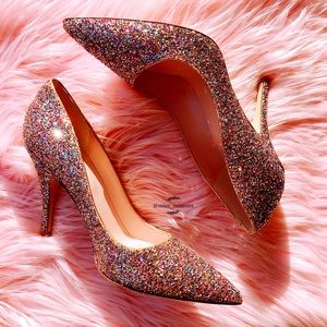 ✨Kate Spade Licorice Multi Color Glitter Heels✨